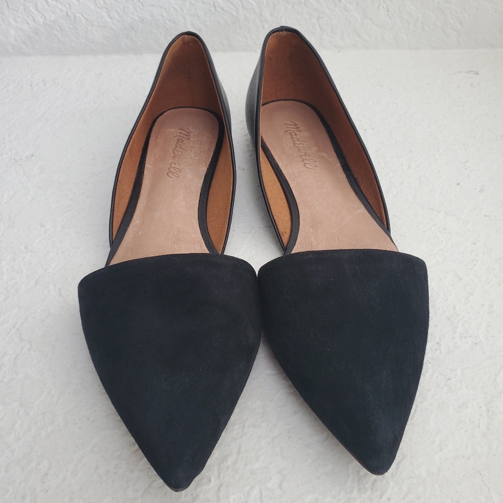 Madewell Lydia Suede & Leather D'Orsay Flat 8.5